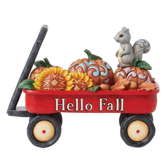 Jim Shore Harvest Wagon with Pumpkins Figurine 6016634