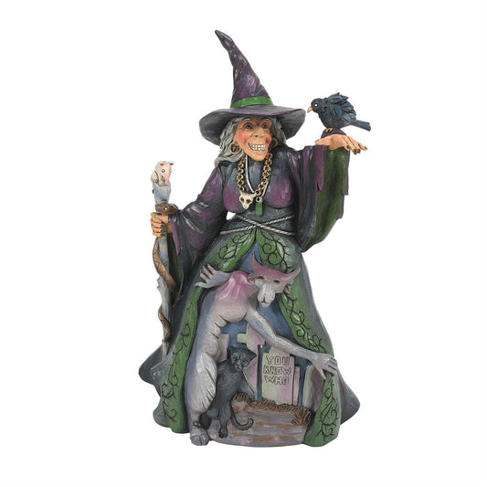 Jim Shore Evil Witch with Graveyard Figurine 6016637