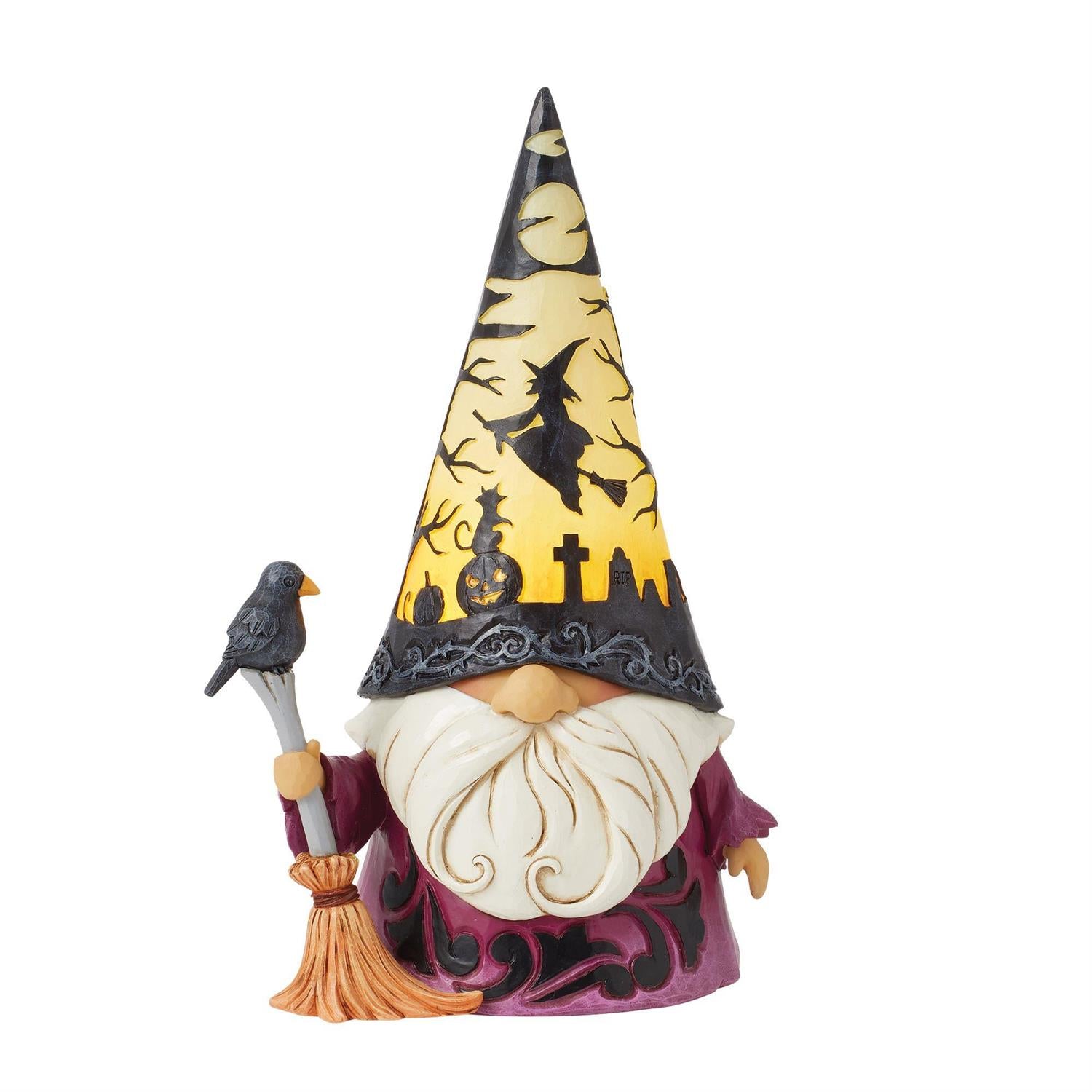 Jim Shore Wizard with LED Scene Hat Figurine 6016639