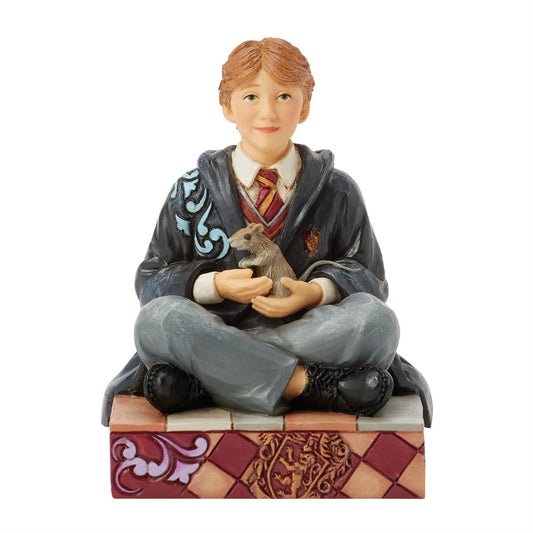 Jim Shore Harry Potter Ron with Scabbers Figurine 6016700