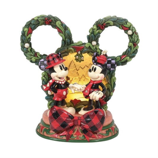 Jim Shore Disney's Mickey & Minnie LED Diorama First Edition 6016880FE