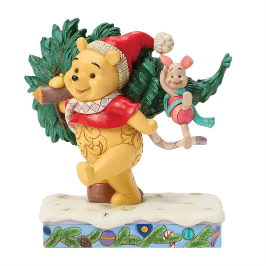 Jim Shore Disney's Pooh Christmas Tree Figurine 6016886