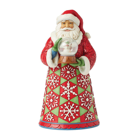 Jim Shore Santa Holding Mini Globe Figurine 6017003