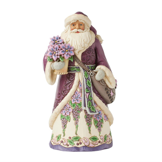 Jim Shore Purple Santa Figurine 6017004