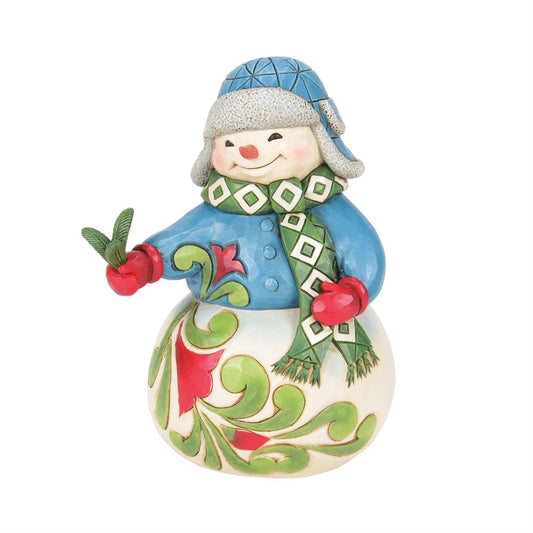 Jim Shore Snowman Evergreen Spring Figurine 6017015