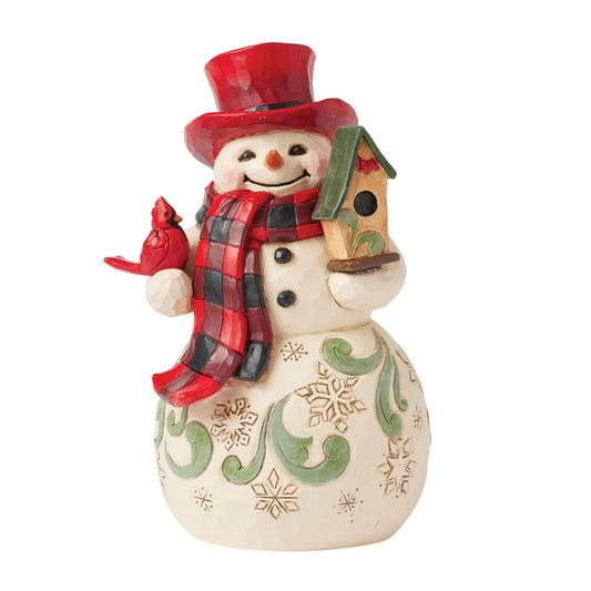 Jim Shore Highland Glen Snowman Hat Figurine 6017025