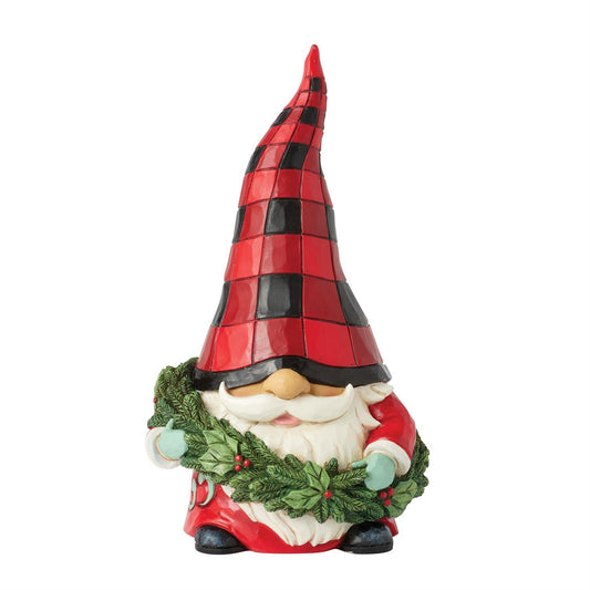 Jim Shore Highland Glen Gnome Wreath Figurine 6017026