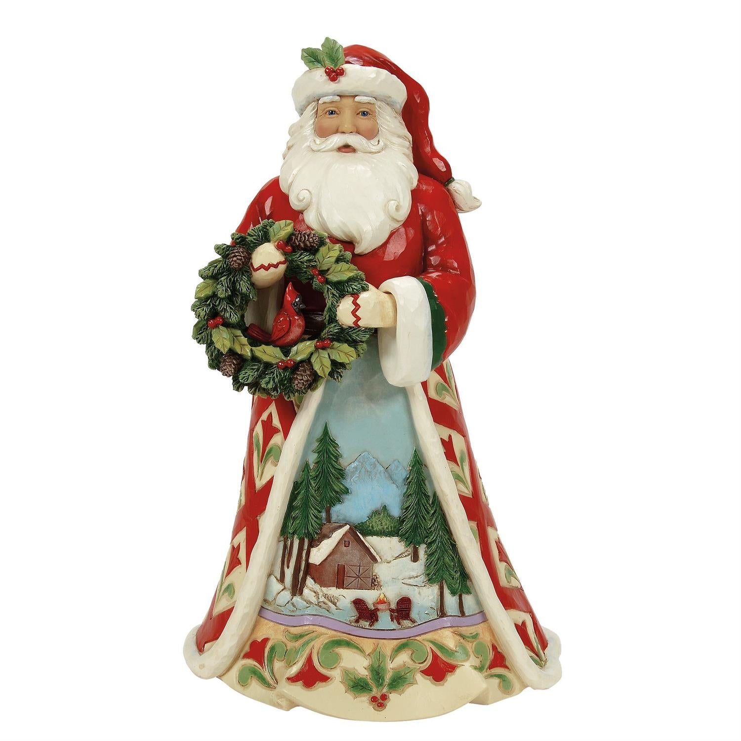 Jim Shore Christmas at the Lodge Santa Figurine 6017032