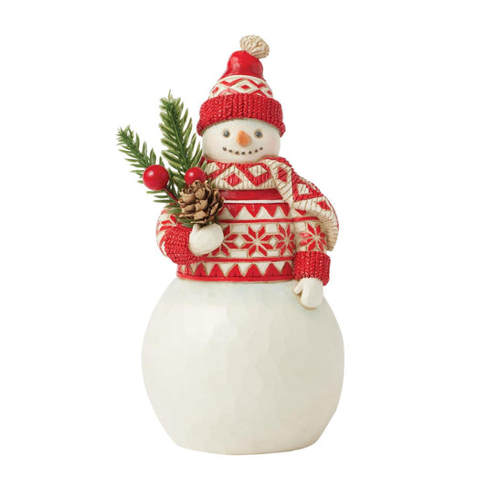 Jim Shore Nordic Noel Snowman Evergreen Figurine 6017045