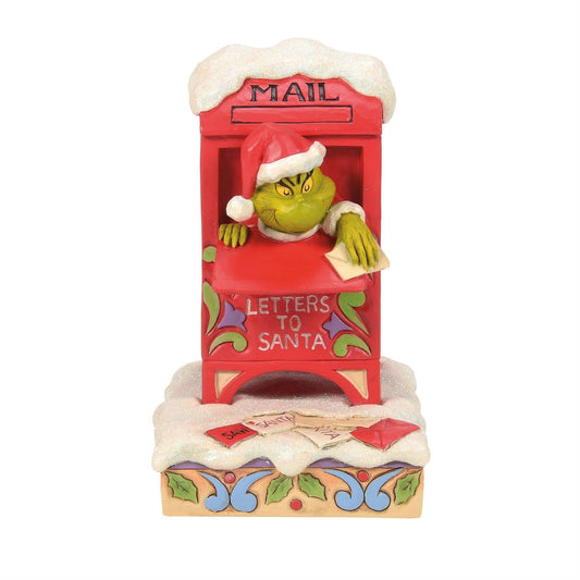 Jim Shore Grinch in Mailbox Figurine 6017057