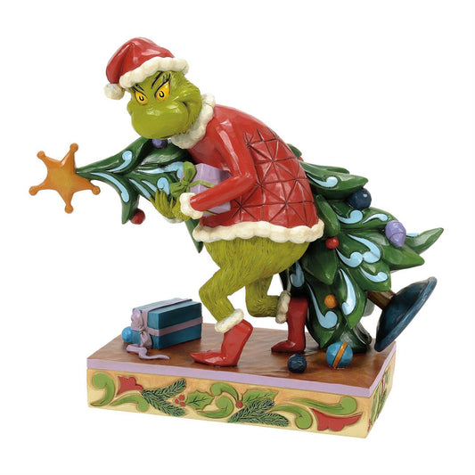 Jim Shore Grinch Carrying Stealing Tree Figurine 6017064