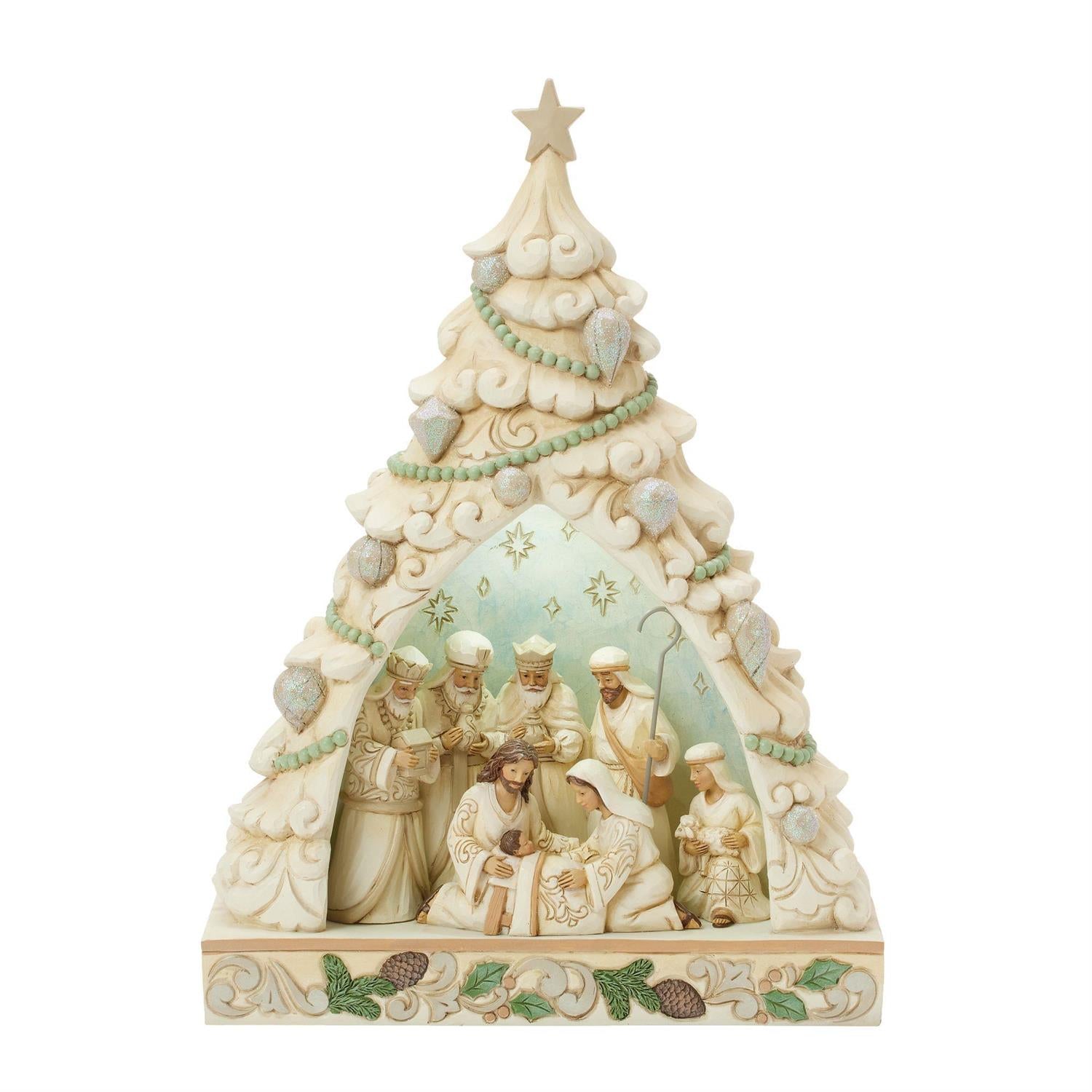 Jim Shore Woodland Tree Nativity Diorama Figurine 6017175