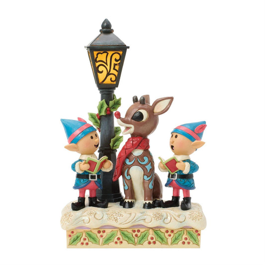 Jim Shore Rudolph and Elves Caroling Figurine 6017191