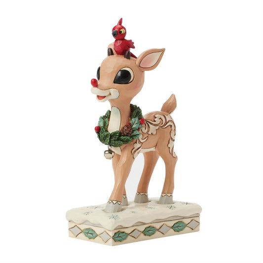 Jim Shore Woodland Rudolph with Red Bird Figurine 6017192
