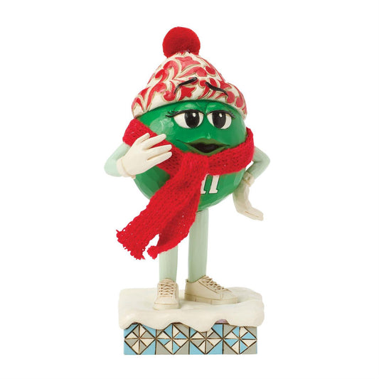 Jim Shore M&M'S Green Character with Scarf Figurine 6017201