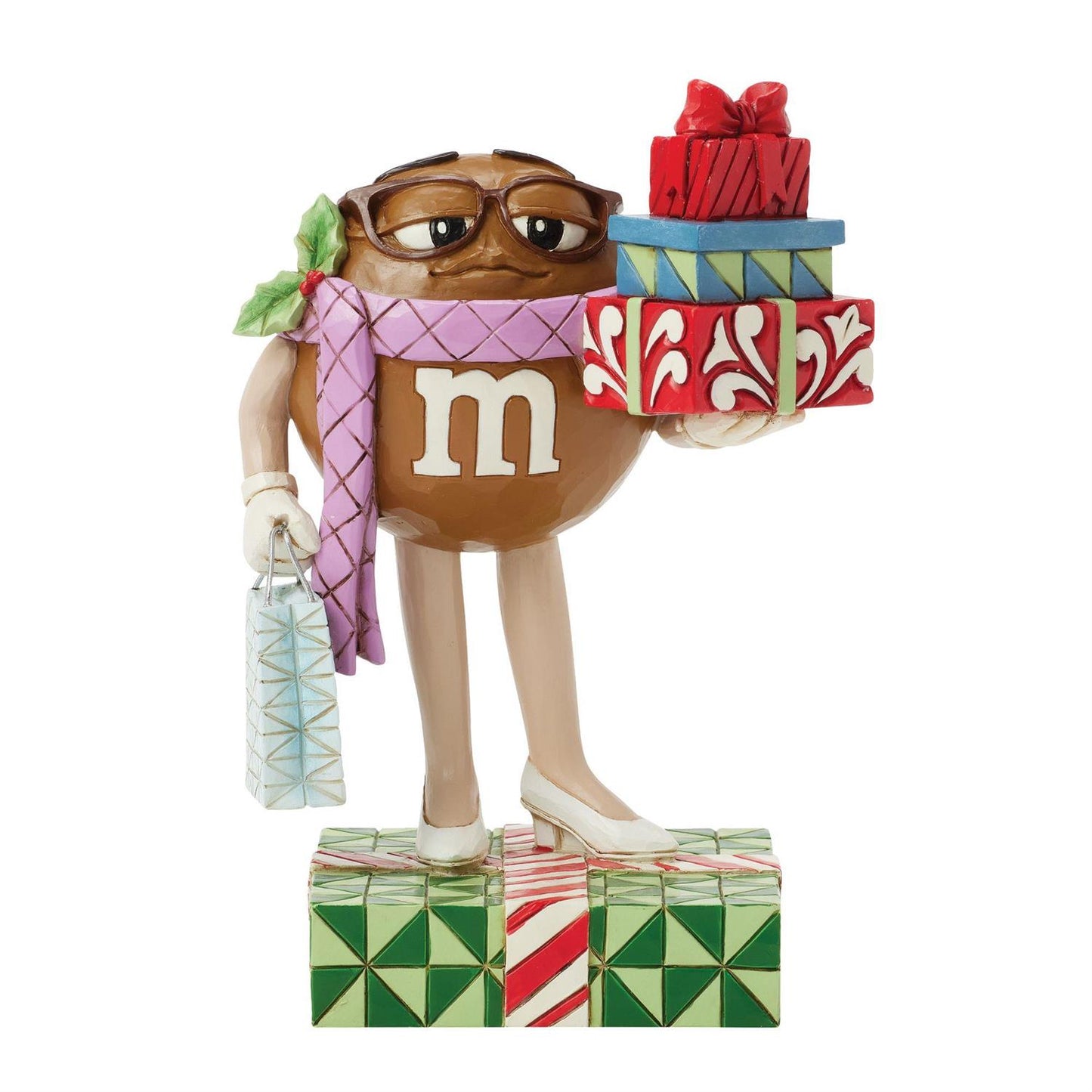 Jim Shore M&M'S Brown Character with Presents Figurine 6017202