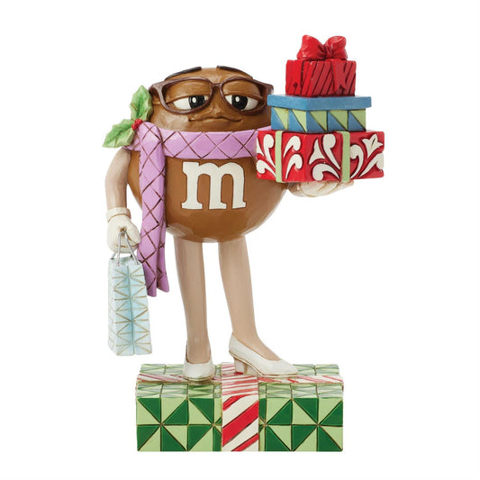 Jim Shore M&M'S Brown Character with Presents Figurine 6017202