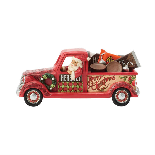 Jim Shore Santa in Truck with Hershey Candy Figurine 6017218