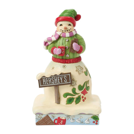 Jim Shore Snowman with Hershey Sign Figurine 6017220