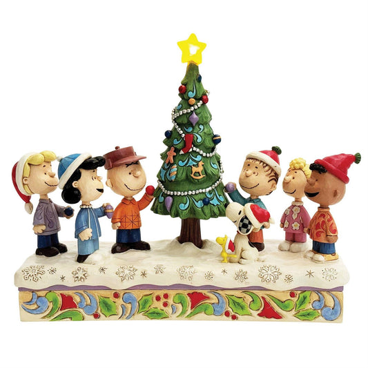 Jim Shore Peanuts Gang Decorating Tree Figurine 6017231