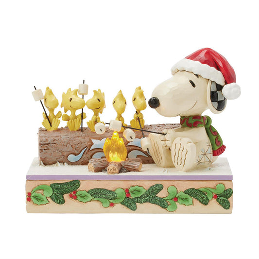 Jim Shore Peanuts Snoopy and Woodstocks Roasting Figurine 6017235