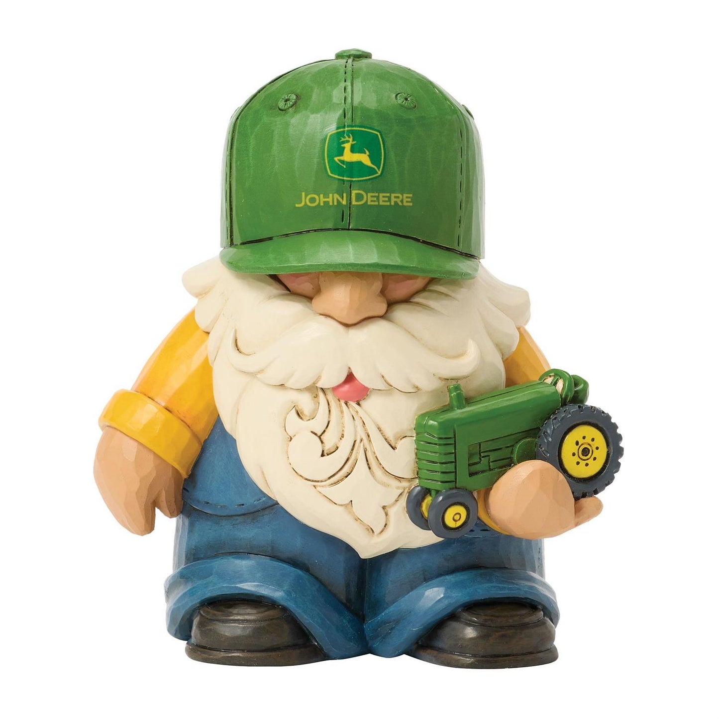 Jim Shore Farmer Holding Deere Tractor Figurine 6017248