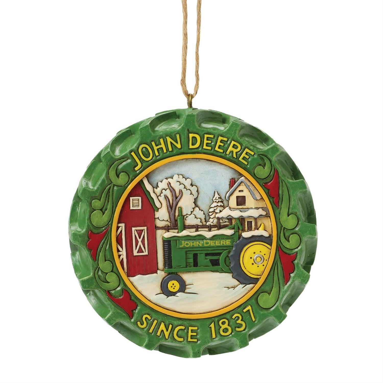Jim Shore John Deere Tractor Tire with Scene Ornament 6017250