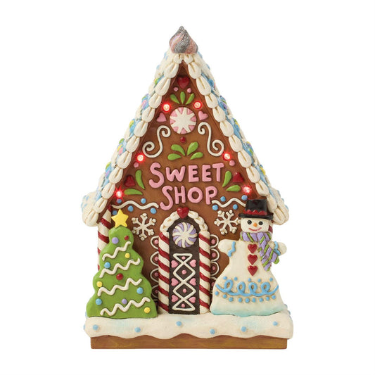 Jim Shore Gingerbread LED Sweet Shop Figurine 6017273