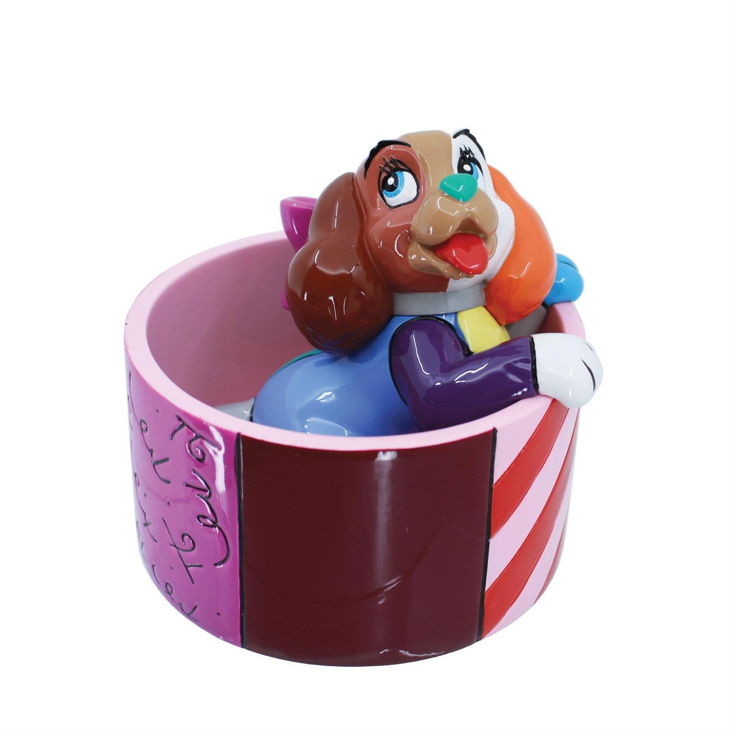 Disney's Lady's Lady and the Tramp 70th Anniversary Mini Figurine 6017592 by Romero Britto
