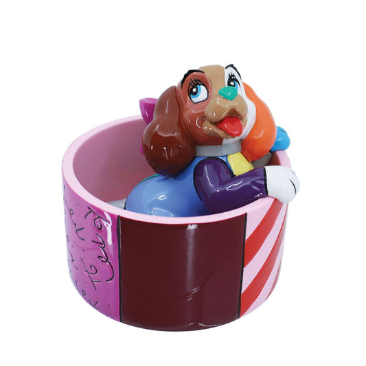 Disney's Lady's Lady and the Tramp 70th Anniversary Mini Figurine 6017592 by Romero Britto
