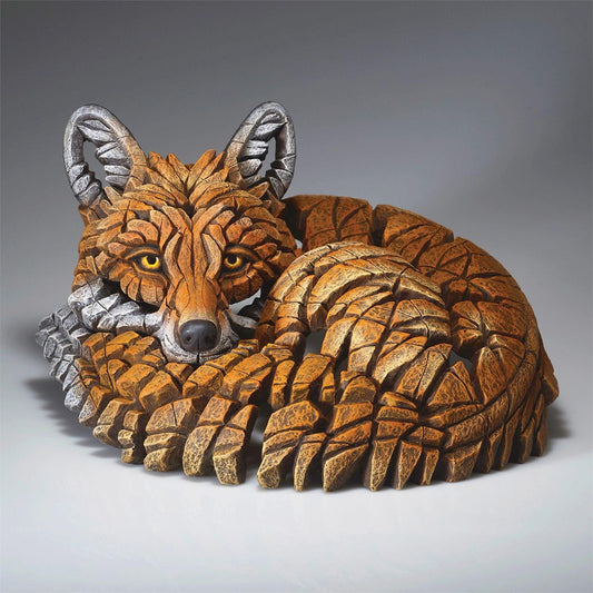 Edge Curled Up Fox Figure Sculpture 6017691