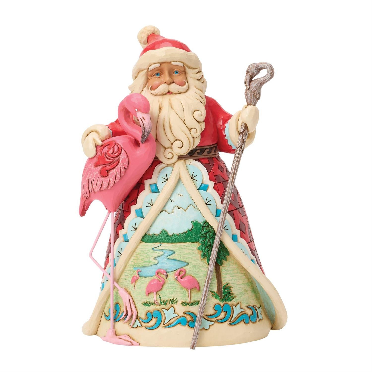 Jim Shore Santa with Flamingo Figurine 6017770
