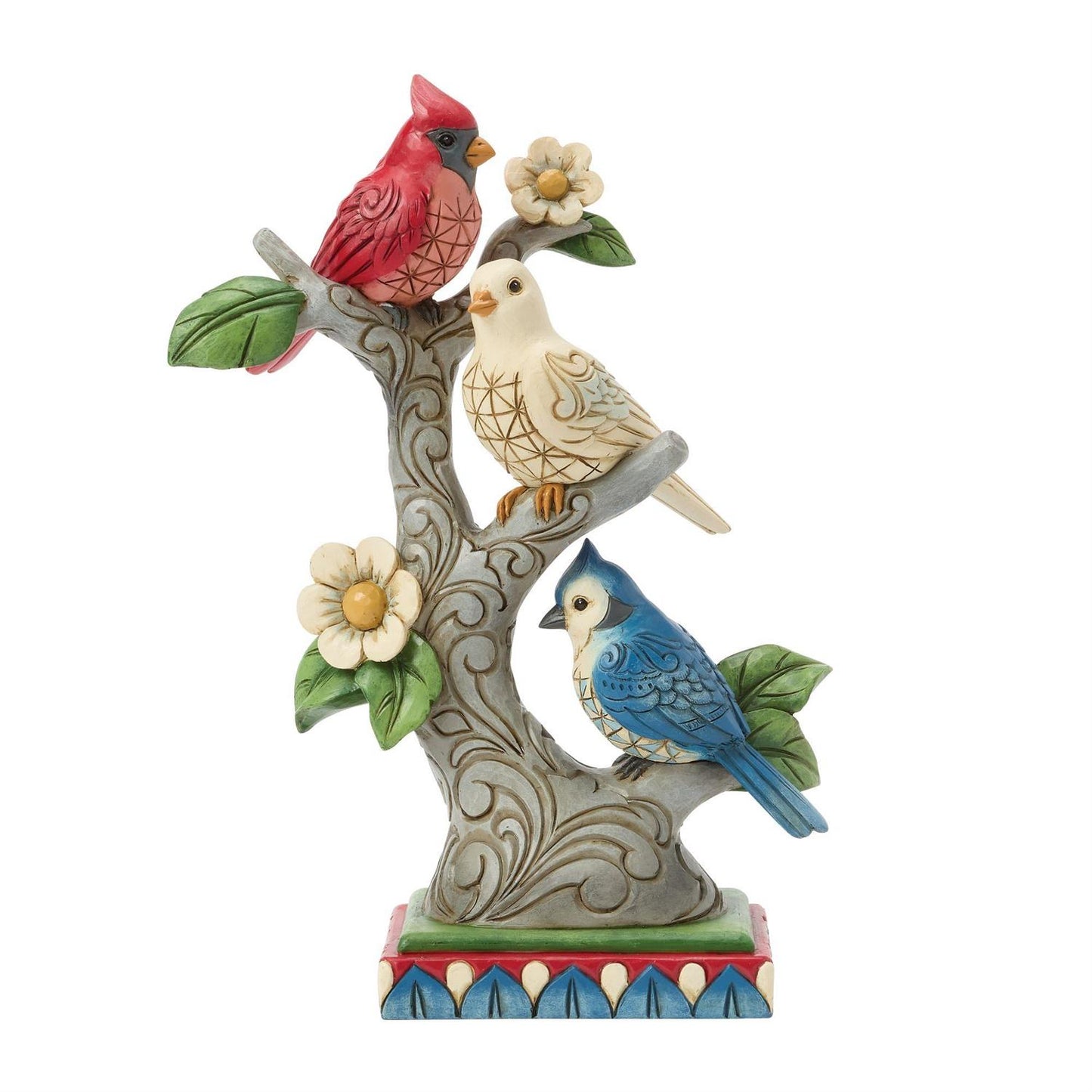 Jim Shore Patriotic Birds in Tree Figurine 6017773
