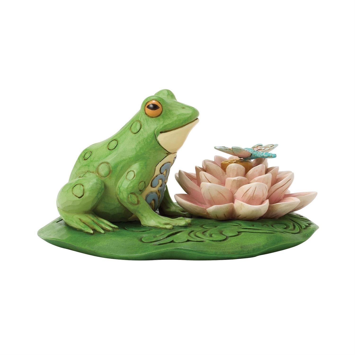 Jim Shore Frog on Lilypad Figurine 6017780