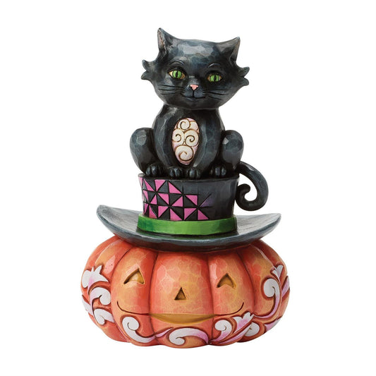Jim Shore Black Cat on Top Hat Figurine 6018082