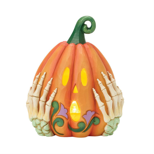 Jim Shore Jack-o-lantern Skeleton LED Figurine 6018085