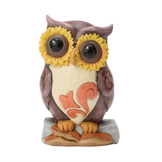 Jim Shore Owl on Log Mini Figurine 6018094