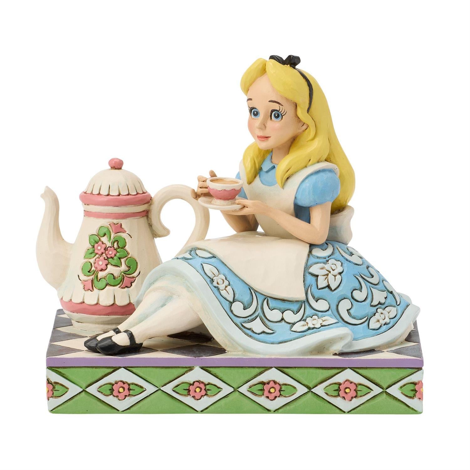 Jim Shore Disney's Alice with Teapot Figurine 6018925