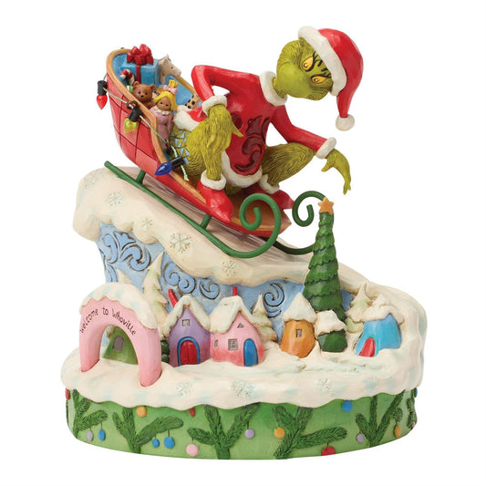 Jim Shore Grinch on Small Sled Figurine 6018956