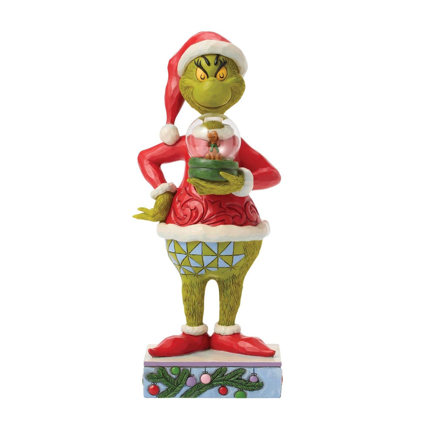 Jim Shore Grinch Holding Dome with Max Figurine 6018958