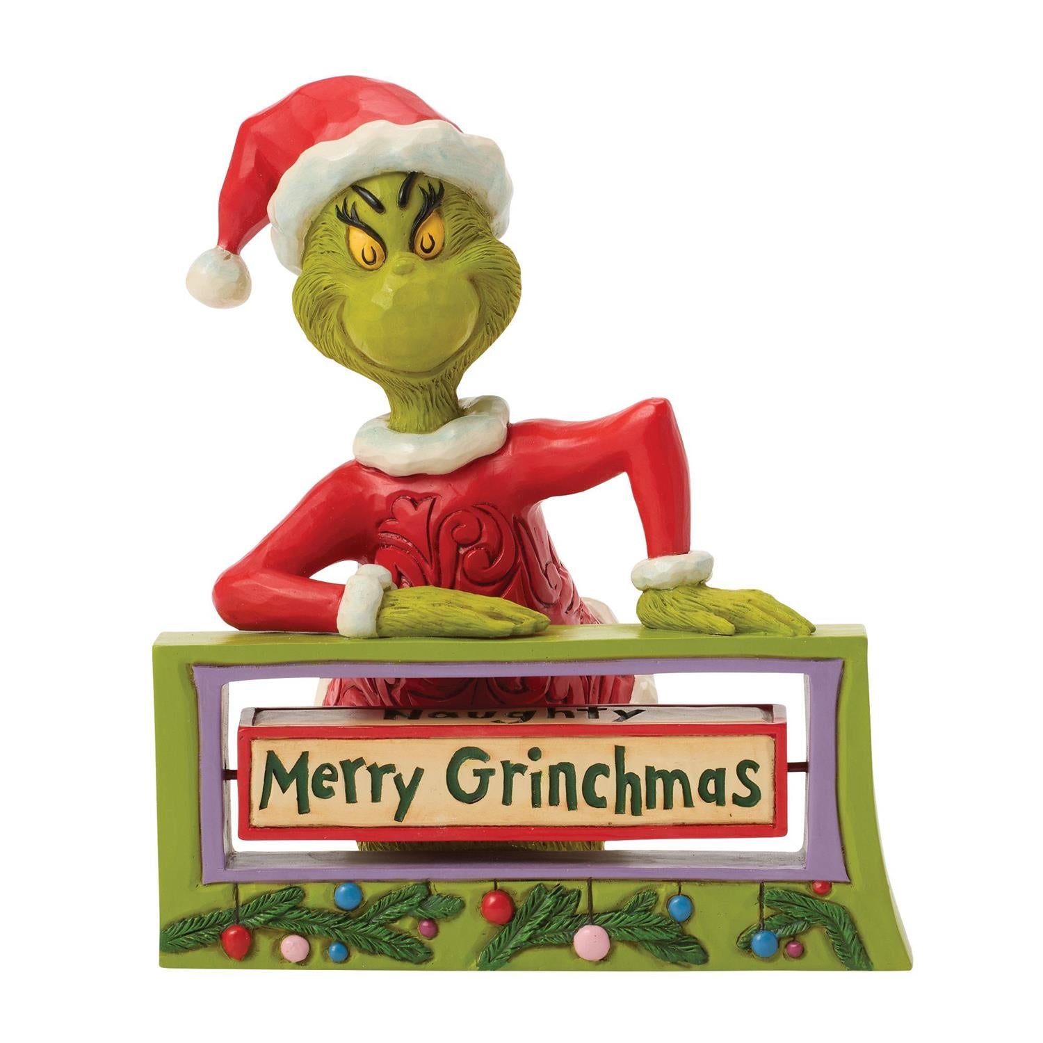 Jim Shore Grinch with Rotating Messages Figurine 6018960