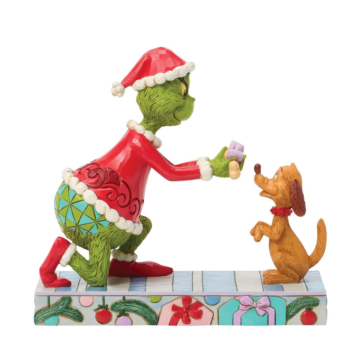 Jim Shore Grinch Giving Max a Bone Figurine 6018964