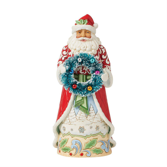 Jim Shore Santa with Sisal Wreath Figurine 6015496